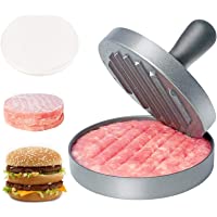 Asdirne Prensa para Hamburguesas- Molde Hamburguesas de Antiadherente- hacer hamburguesas- 11-5 CM- 50 Hojas de Papeles…